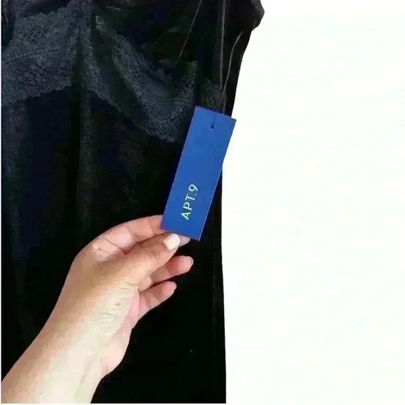 Y2K NWT Apt.9 Black Slip Dress - Picture 3 of 6